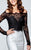 Tarik Ediz - Two-Toned Off-Shoulder Long Gown 93116 in White and Black