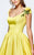 Tarik Ediz - Scoop Neck Ballgown 93141 in Yellow