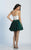 Dave & Johnny - A4524 Two-Piece Scalloped Lace A-Line Dress in White and Green
