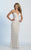 Dave & Johnny - A5293 Floral Embroidered Lace Dress in White