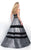 Blush - Embellished Two Piece Strapless Ballgown 5616 In Black and Gray