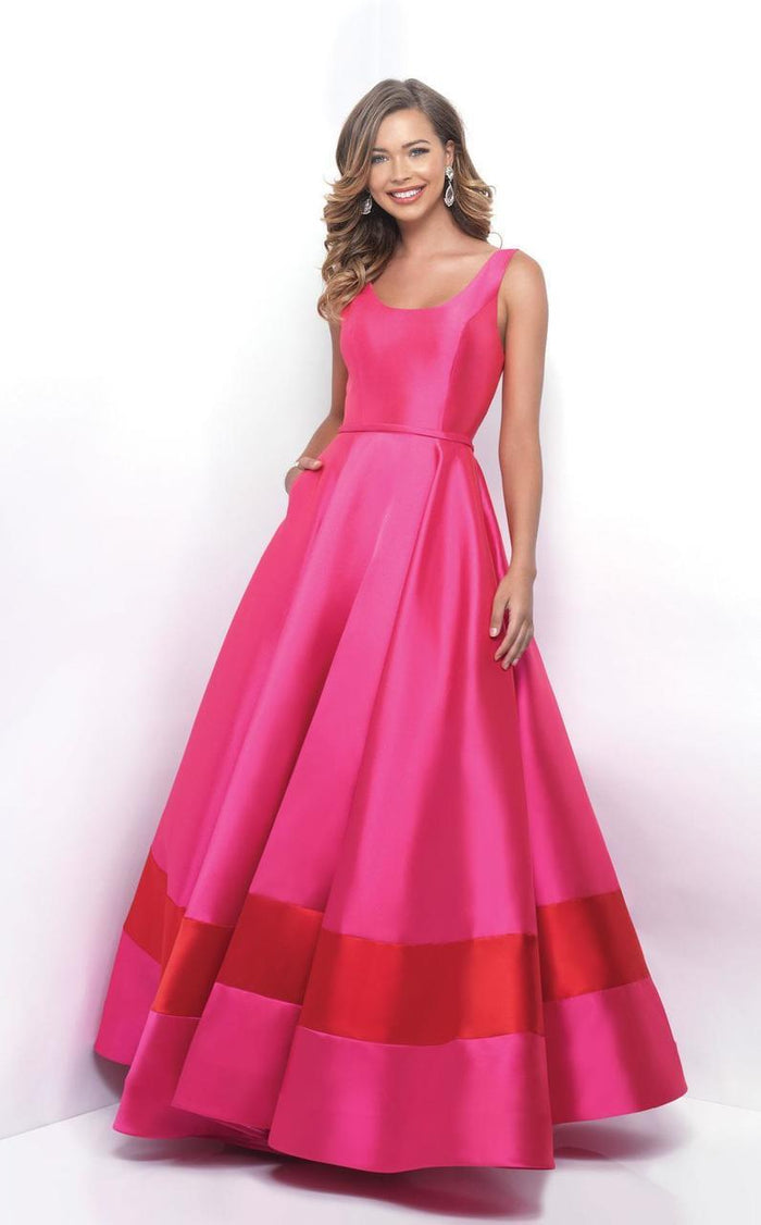 Blush - Sleeveless Long Dress with Open Back 5622 in Pink