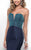 Blush - 11253 Beaded Strapless Ruffled Mermaid Gown In Blue