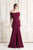 Alexander by Daymor - 767 Draping Ribbon Paneled Off Shoulder Gown In Pink