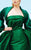 MNM Couture - 2332 Fabulous Balloon Sleeved Evening Gown in Green
