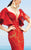 MNM Couture - 2342 Lace V-neck Mermaid Dress in Red