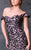 MNM Couture - N0020A Printed Sweetheart Sheath Dress in Black and Neutral