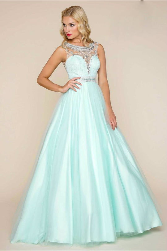 Mac Duggal - 77064H Ball Gowns Style in Green