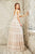 Angela and Alison - Sophisticated V-Neck Laced Ball Gown 771004 in White