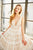 Angela & Alison - 771004 Sophisticated V-Neck Laced Ball Gown