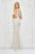 Angela and Alison - Full Lace Overlay Sheer Open Back Long Prom Dress 771018 in White