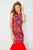 Angela and Alison - Multi-colored Embroidery Detailed Mermaid Gown 771023