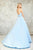 Angela and Alison - Halterstap Style Long Satin Ball Gown 771024 in Blue