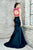 Angela and Alison - Two-Piece Embellished Long Evening with Ruffle Train 771025 in Pink and Black