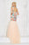 Angela and Alison - Fitted Body Tulle Mermaid Gown 771041 in Orange and Multi-Color
