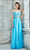 Angela and Alison - Lace Off the Shoulder Two-Piece Dress 771104 in Blue
