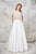 Angela and Alison - Delicate Lace Bateau A-Line Long Evening Gown 771113 in White