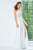 Angela and Alison - Sleeveless Beaded and Laced V-Neck Long Chiffon A-line Dress 771117