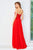 Angela & Alison - 771117 Sleeveless Beaded and Laced V-Neck Long Chiffon A-line Dress