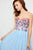 Angela and Alison - 771130 Strapless Embroidered Sweetheart Chiffon Dress in Blue