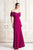 Alexander by Daymor - 771 Off Shoulder Striped Paneled Sheath Gown In Pink