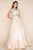Mac Duggal - Two Piece Ball Gown with Beaded Bodice 77124H in Gold