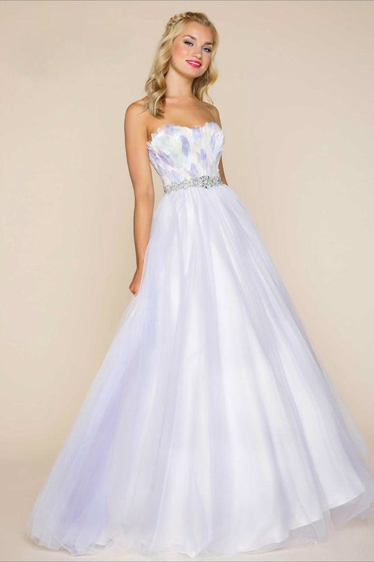 Mac Duggal - Ball Gowns Style 77126H in White and Multi-Color