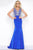 Cassandra Stone - V Neck Gown Style 77144A in Blue