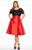 Mac Duggal Fabulouss - 77301F Sequin Embellished Lace Cocktail Dress in Black and Red