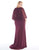 Mac Duggal - 77308F Embellished Cape-like V-neck Sheath Dress In Red