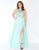 Mac Duggal - 77352F Embellished Halter Neck A-line Dress In Green