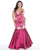 Mac Duggal - 77355F Strapless Floral Print Mermaid Gown In Pink