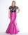 Mac Duggal - 77356F Floral Print Cap Sleeves Mermaid Gown In Pink