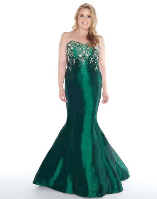 Mac Duggal - 77359F Embellished Sweetheart Mermaid Dress In Green
