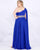 Mac Duggal Fabulouss - 77371F Beaded One Shoulder Chiffon A-line Dress In Blue