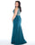 Mac Duggal - 77388F Sleeveless Embellished V-neck Sheath Dress In Green