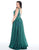 Mac Duggal - 77391F Sleeveless Embellished V-neck A-line Dress In Green