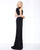 Cassandra Stone - 77411A Cap Sleeve Two-Piece Jersey Gown In Black