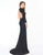 Mac Duggal - 77413R Beaded One Sleeve Asymmetric Sheath Dress In Black