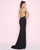 Mac Duggal - 77416L Beaded Choker Neck Jersey Fitted Gown In Black