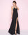 Mac Duggal - 77416L Beaded Choker Neck Jersey Fitted Gown In Black