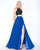 Cassandra Stone - 77420A Halter Neck Two-Piece Chiffon Gown In Blue