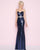 Mac Duggal - 77427L Strapless Sweetheart Sequined Gown In Blue