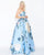 Mac Duggal - 77456M Strapless Sweetheart Floral Ballgown In Blue