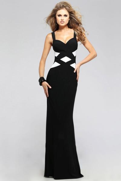 Faviana - 7746 Two Tone Sweetheart Fitted Evening Gown