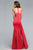 7748 Sheer Cutout Racer Back Long Dress