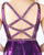 Cassandra Stone - 77493A Bedazzled V-neck A-line Dress With Train In Purple