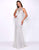 Cassandra Stone - 77571A Embellished Illusion Halter Trumpet Dress In White