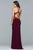 7750 High Halter Cutout Sheath Gown