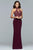 7750 High Halter Cutout Sheath Gown